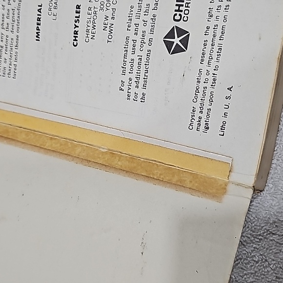 1970 Chrysler Imperial Service Manual Crown LeBaron Newport New Yorker - Picture 2 of 10